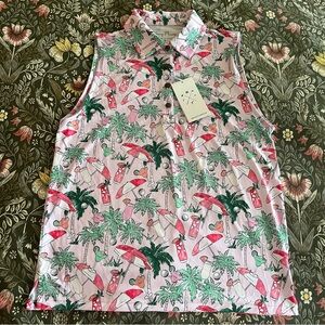 Kenny Flowers ‘Masters of Leisure’ Sleeveless Golf Polo